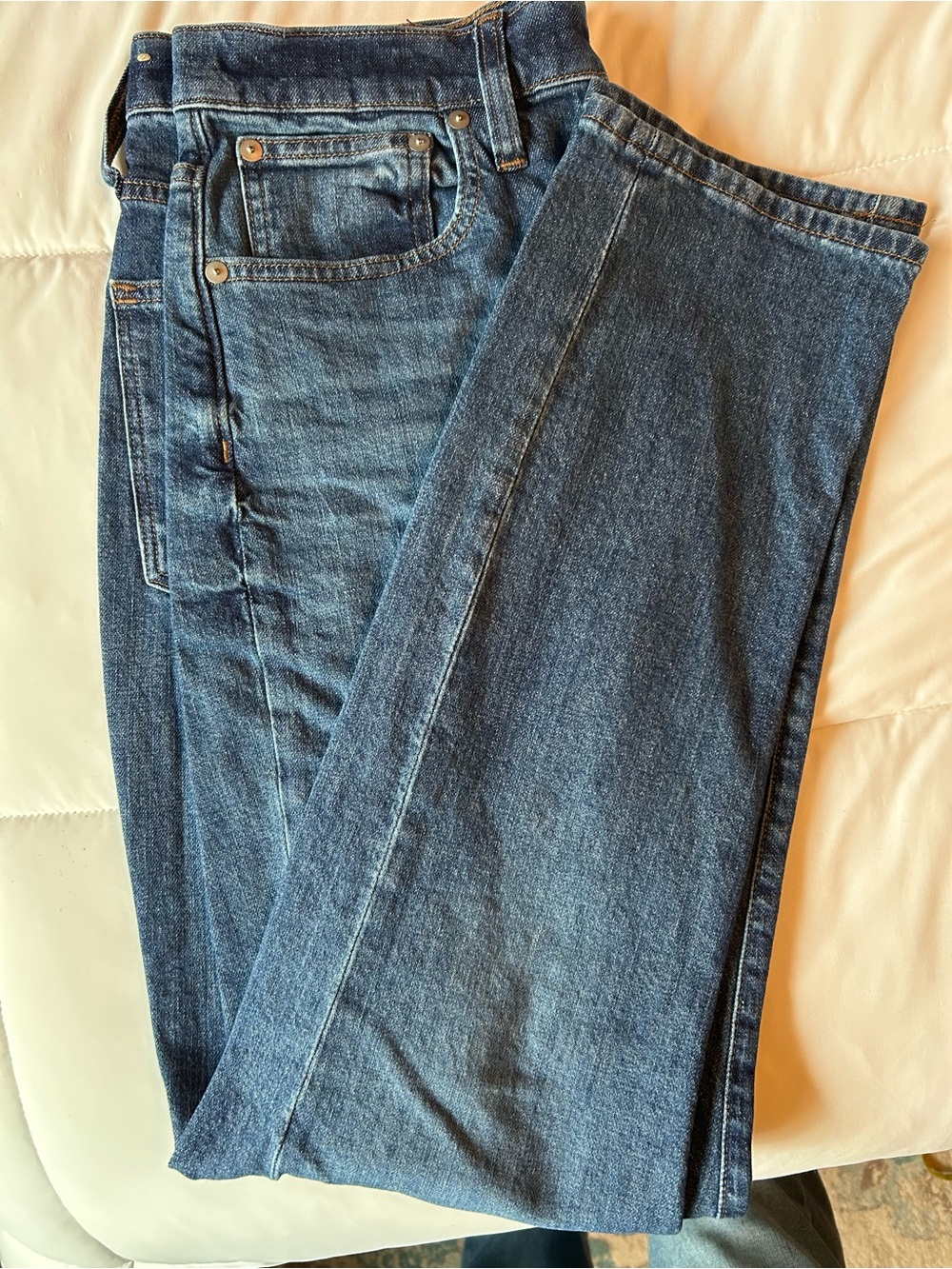 Madewell High-Rise Straight-Leg Jeans in Medium Blue
